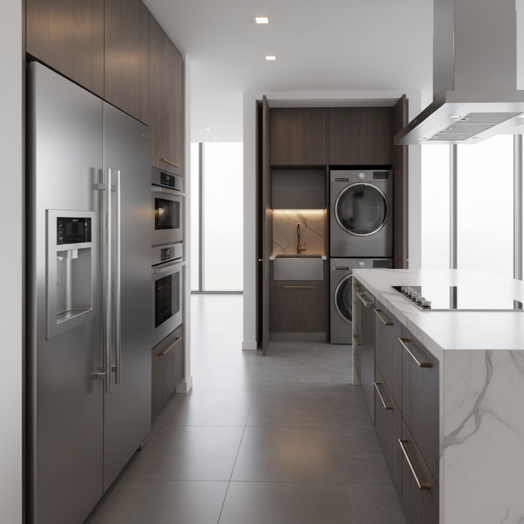 Premium household appliances in a luxury home